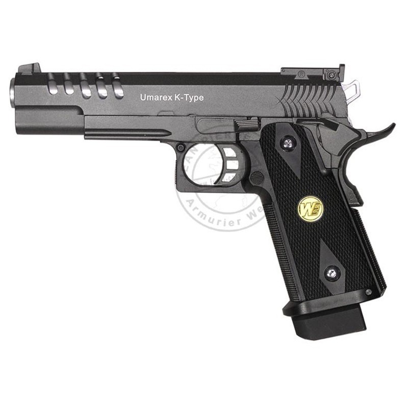 Pistolet à Billes Airsoft Saigo S92 - Ressort, 0.3 Joule, Noir - Pour Débutants